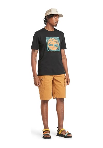 Timberland Short Sleeve Front Graphi Siyah Erkek Kısa Kol T-shirt 000000000101982602 Siyah