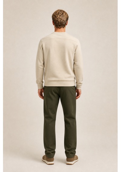 Redline Clavin Erkek Regular Fit Yeni Sezon Pamuklu Sweatshirt Bej