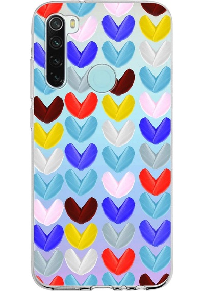 Xiaomi Redmi Note 8 İle Uyumlu 1mm Slim Fit Water Color 1 Baskılı Şeffaf Kılıf
