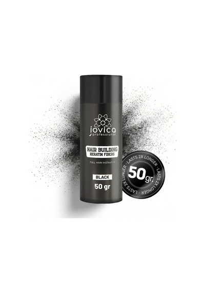 Jovica Saç Dolgunlaştırıcı Keratin Toz Fiber - Siyah Altın - Siyah