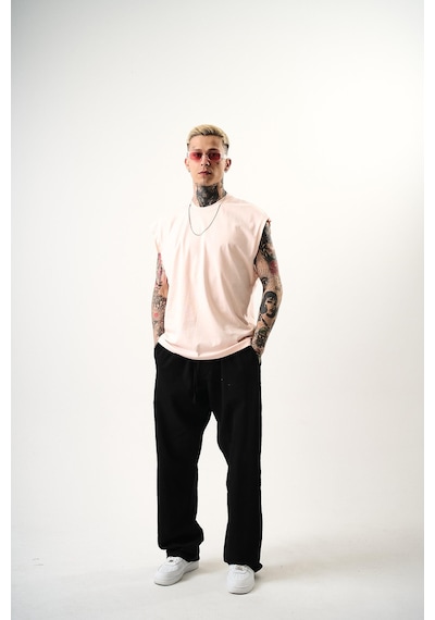 Respire Erkek Basic Tank Top Atlet Pembe