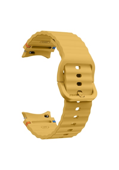 Samsung Galaxy Watch 6 40-43-44-47mm İle Uyumlu Metal Tokalı Dalgalı Spor Silikon Kordon