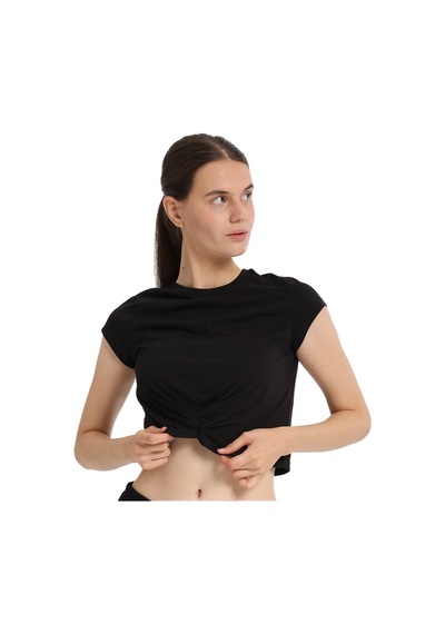 Sportive Marana Cropped Top Kadın Siyah Günlük Stil T-shirt 25kk1032-syh 1776514 SIYAH