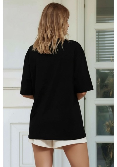 Mamayaga Kadın Bisiklet Yaka Yarım Kol Basic Pamuk Düz Cep Örgü Curve Büyük Beden Tshirt Siyah 54 - 56 Mamayaga Kadın Bisiklet Yaka Yarım Kol Basic Pamuk Düz Cep Örgü Curve Büyük Beden Tshirt Siyah 54 - 56