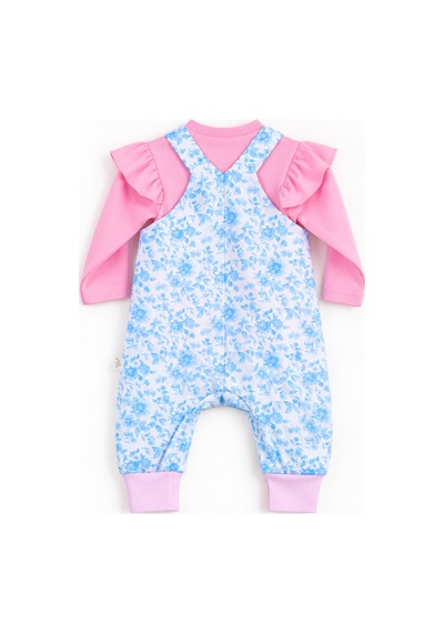 Babyhola Kız Bebek Çocuk Flamingo Salopet Badi Takım 23388 Pudra
