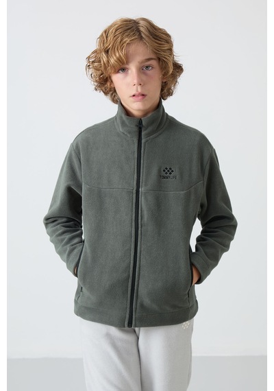Tommylife Standart Fit 2li Paket Siyah-haki Erkek Çocuk Polar Sweatshirt - 11223 Siyah - Haki