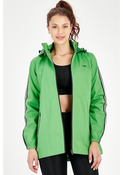 Maraton Sportswear Regular Kadın Kapşonlu Uzun Kol Basic Yeşil Ceket 19353 YESIL Yeşil