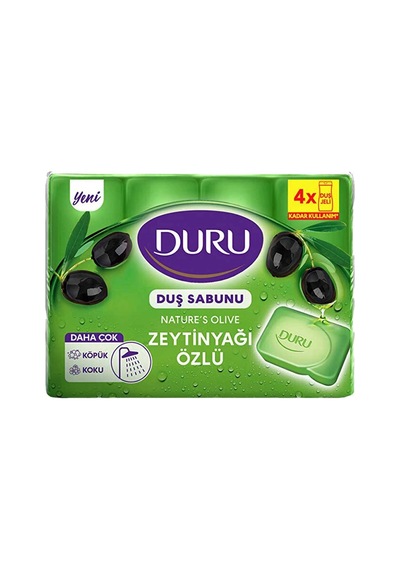3 Adet Duru Zeytinyağı Özlü Duş Sabunu 4x150 G Diğer
