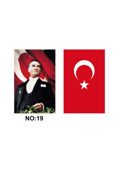 Atatürk Posteri ve Türk Bayrağı 100X150Cm.