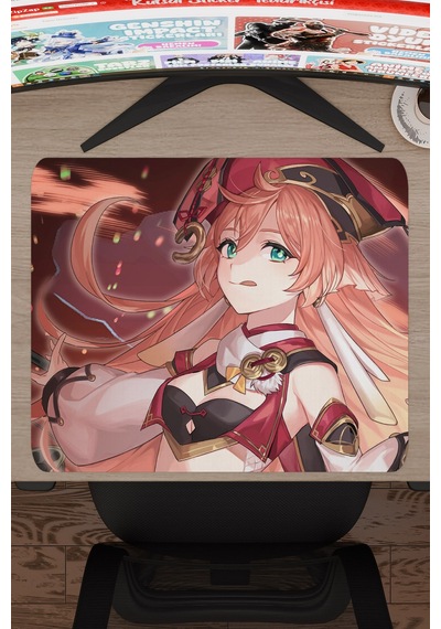 Yanfei Genshin Impact Anime Oyuncu V1 - 48x40 Xl Gaming Mouse Pad Fare Altlığı