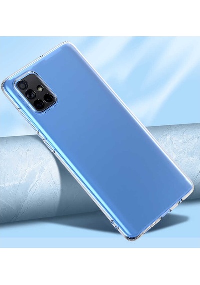 Galaxy A71 Kılıf Kamera Korumalı Süper Silikon Kapak Renksiz