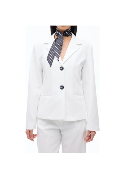 Quzu Çift Düğmeli Dikiş Detaylı Ekru Kadın Blazer Ceket Ckt00882