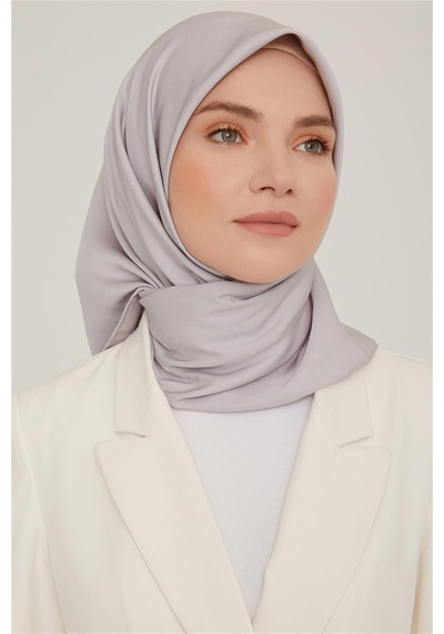 Armine Düz Twill Eşarp - Gümüş 766 - Gümüş 766