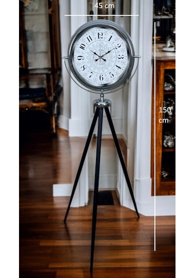 Elegance Desenli Tripod Ayaklı Saat Çok Renkli
