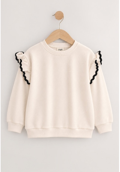 Cigit Sweatshirt 4-12 Yaş Ekru