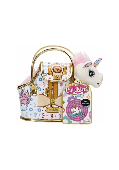 10873 Taşıma Çantalı Peluş Unicorn Lou Lou -nessiworldman Pembe