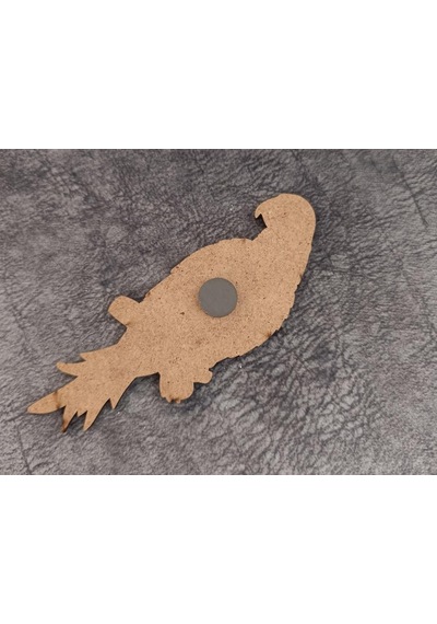 Magnet Papağan Buzdolabı Süsü Ahşap Magnet Mıknatıslı Hediyelik Eşya