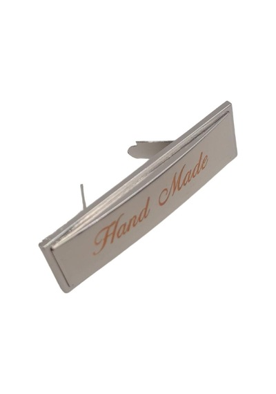 Angel Çanta Aksesuar Handmade Yazılı Metal Etiket Plaka Süs Gümüş Renk