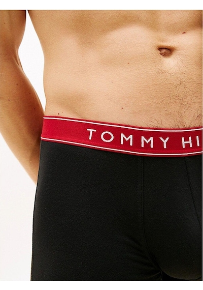 Tommy Hilfiger 3p Trunk Wb-7329 Hot Heat/med Red/dp Rge