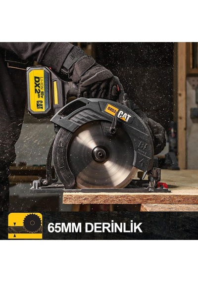 Cat Dx53bc Li-ion Tek Akülü Şarjlı Daire Testere 18volt 2.0ah /185mm