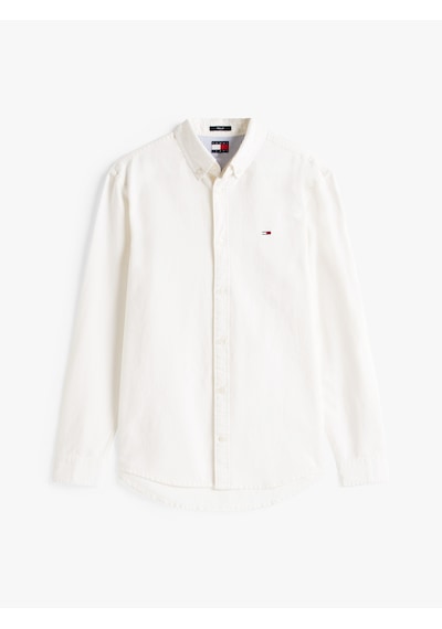 Tommy Hilfiger Tjm Reg Oxford Shırt Ext Erkek Beyaz Gömlek - Dm0dm21298