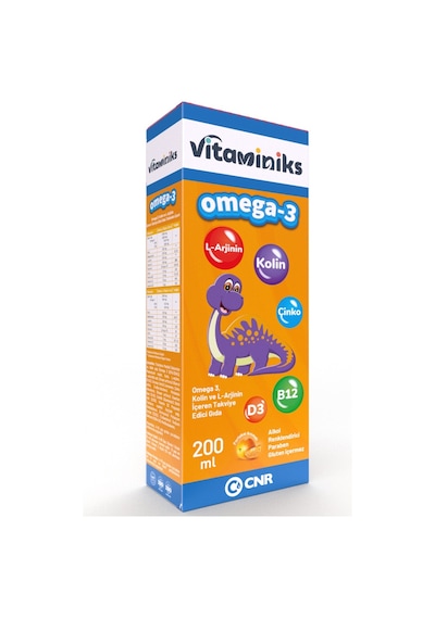Vitaminiks Omega 3 Kolin ve L-Arjinin İçeren Takviye Edici Gıda 200 ML