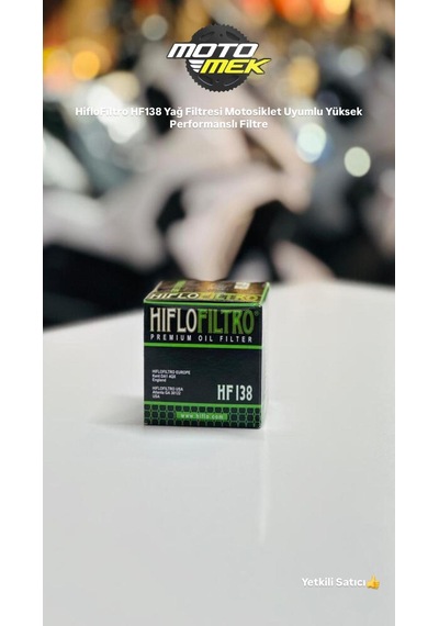 Hiflofiltro Hf138 Yağ Filtresi Motosiklet Uyumlu Yüksek Performanslı Filtre
