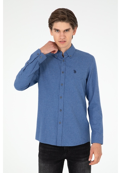 U.s. Polo Assn. Erkek İndigo Gömlek Basic 50296757-vr028 İndigo