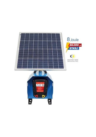 Puhu Compact Güneş Enerjili Elektrikli Çit Cihazı 60 W 8 Joule 80.000 M