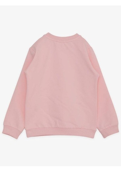 Kız Çocuk Pamuklu Cep Detaylı Sweatshirt-14369 SOMON