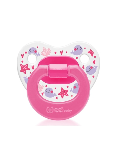 Wee Baby Desenli Damaklı Emzik No:1 Pembe 0-6 Ay