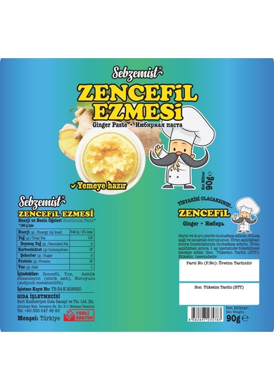 Sebzemist Zencefil Ezmesi Püresi 90 G