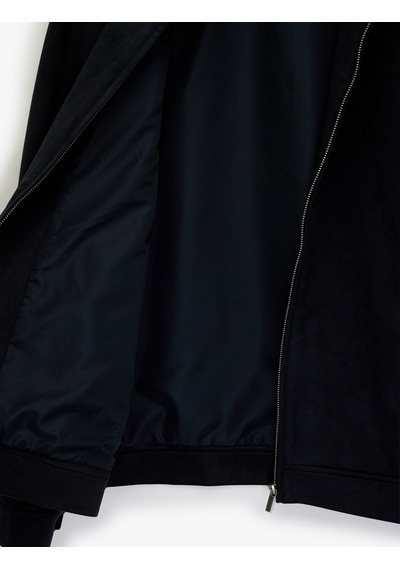 Koton Uzun Kollu Dik Yaka Cepli Fermuarlı Slim Fit Suni Süet Bomber Ceket Lacivert 6sam20026hw Koton Uzun Kollu Dik Yaka Cepli Fermuarlı Slim Fit Suni Süet Bomber Ceket Lacivert 6sam20026hw