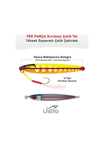 Jig, Zoka, Suni Yem, Glow Uv Metal Jig, 60gr 10cm Jıgto Tide 60