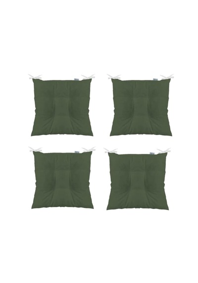 Haki 4'lü Kombin Pofuduk Kare Sandalye Minderi 40 X 40 Cm