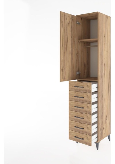 Hyperion Dolap 2 Raflı 6 Çekmeceli Tek Askılı 44x44x221 Çam-çam Çam Hyperion Dolap 2 Raflı 6 Çekmeceli Tek Askılı 44x44x221 Çam-çam Çam