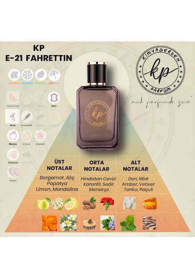 Kimyagerden E-21 Açık Parfüm Çeşitleri 50 ML