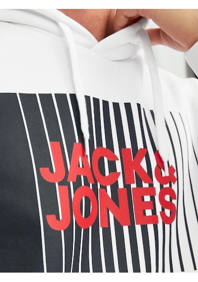 Jack & Jones Jjecorp Logo Sweat Hood Play Noos Beyaz 001