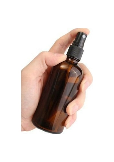 Amber Cam Şişe 100Ml Siyah Sprey Başlıklı 6 Adet