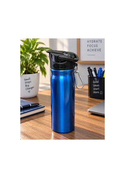 -12 500 Ml Çelik Matara Şah-2850 Mavi