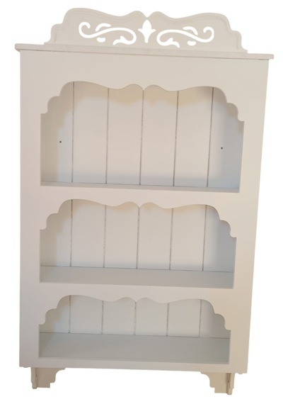 Ahşap Boyanabilir Mdf Dekoratif 3 Raflı Duvar Rafı