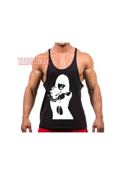 Tarzsokak Gym Tank Top Fitness Sporcu Atleti Gym70 Siyah