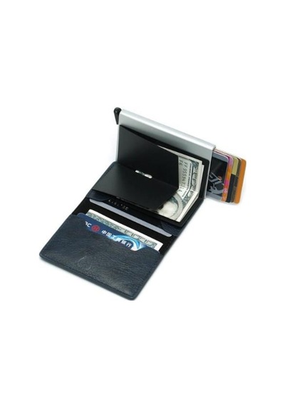 Baellerry Tek Mekanizmalı Akıllı Kartlık Cüzdan Siyah (359971574)