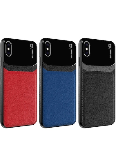 Apple Uyumlu iPhone Xs 5.8 Kılıf Zore Emiks Kapak Kırmızı