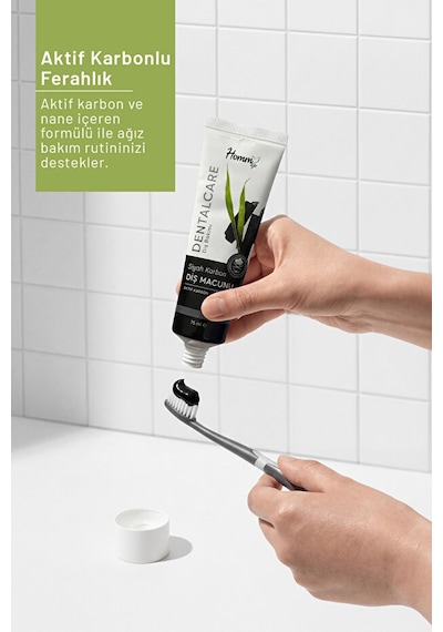 Homm Life Siyah Karbon Diş Macunu 75 Ml - 2 Adet Beyazlatma