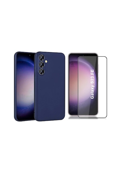 Samsung Galaxy Uyumlu S23 Fe İle Soft Yumuşak Telefon Kılıfı Ve 5d Tam Kaplayan Cam Ekran Koruyucu