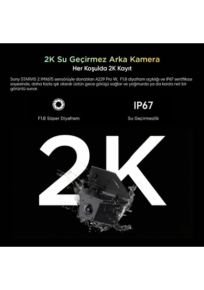 Viofo A229 Pro W 3 Kameralı Ön+arka Su Geçirmez+iç 4k+2k+1080p So