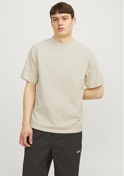 Jack & Jones Erkek Logo Baskili Bisiklet Yaka Tisört - Austin 12256401 Moonbeam Yeşil