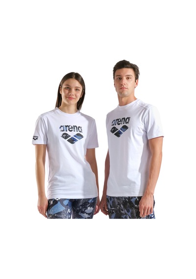 Arena Big Logo Unisex Beyaz Günlük Stil T-shirt 010195100 Beyaz