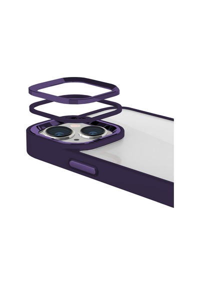 Buff Apple Uyumlu iPhone 13 New Air Bumper Kılıf Mor